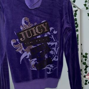 Vintage Juicy Couture Purple Hoodie with Silver Accents